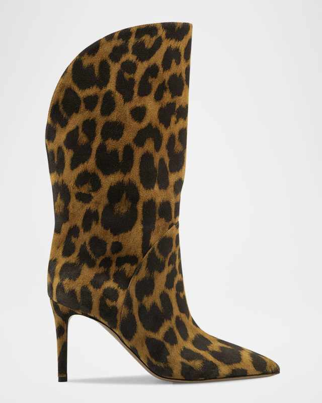 Gaia Leopard Stiletto Mid Boots
